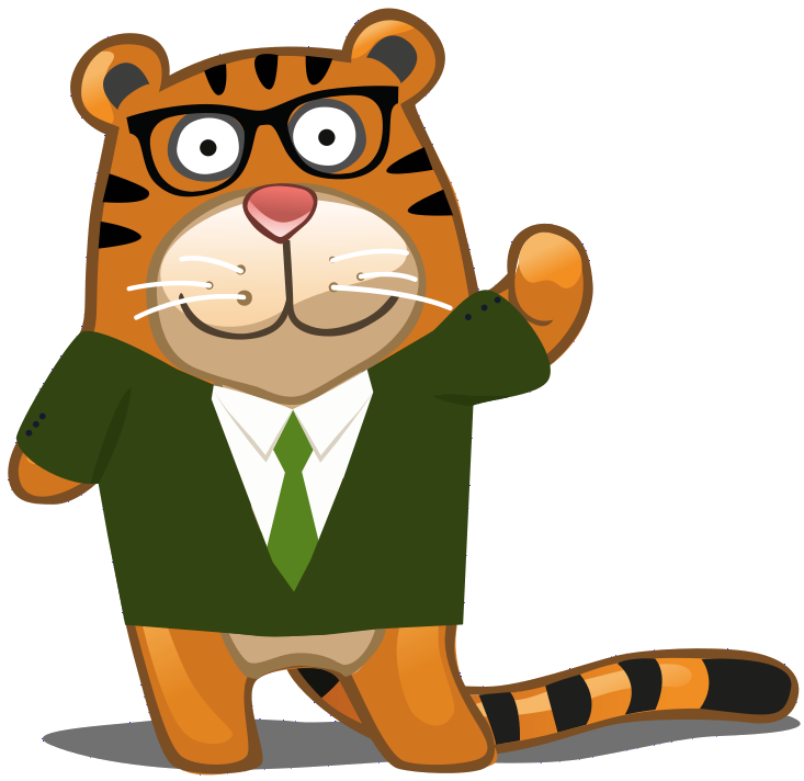 De katjestijger in een pak